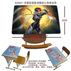 KZD027-英雄联盟游戏橡胶台垫课桌垫  