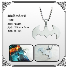 蝙蝠侠标志项链-2（银白色）