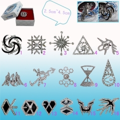 16款EXO标志带钻(可调)盒装戒指