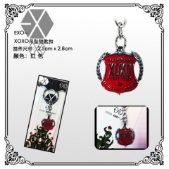 EXO——XOXO金属红色标志钥匙扣