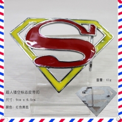 超人标志红色镂空皮带扣