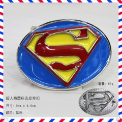 超人标志蓝色椭圆皮带扣