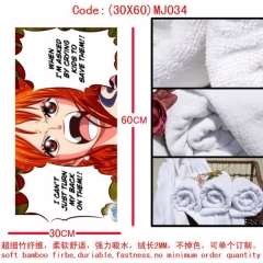 (30X60)MJ034-海贼王动漫毛巾 