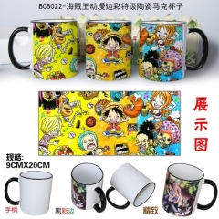 BCB022-海贼王动漫边彩特级陶瓷马克杯子 