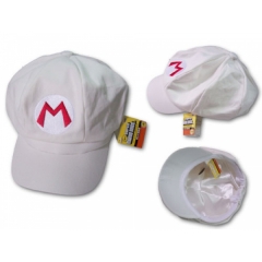 超级玛丽奥帽子白色M字T2114-4 HA003 