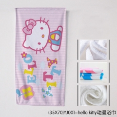 (35X70)YJ001-hello kitty动漫浴巾 