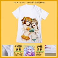 CBTX032-LOVE LIVE动漫牛奶丝短袖T恤