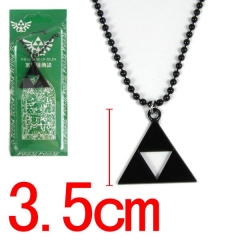 塞尔达传说三角形项链(3.5CM黑色) 