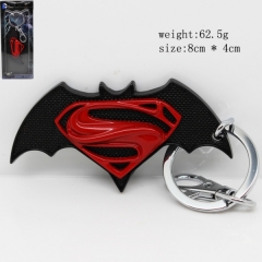 蝙蝠侠大战超人系列标志挂件钥匙扣（红色）