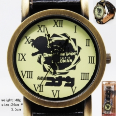 名侦探柯南18周年纪念标志复古手表