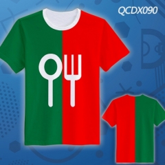 QCDX090-球队葡萄牙主场短袖足球全彩T恤
