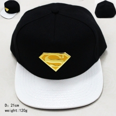 超人系列金黄色半立体标白色鳄鱼纹帽檐黑色棒球帽