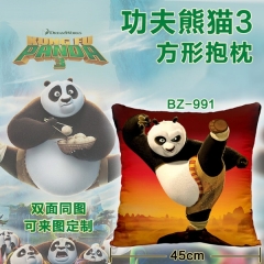 （45X45）BZ991-功夫熊猫3动漫全彩双面抱枕