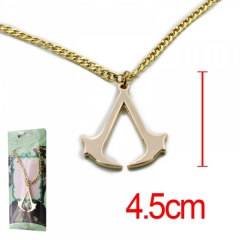 刺客信条4：黑旗金色双刀合金项链（4.5cm）