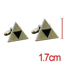 塞尔达传说-众神的三角力量古铜色男士法式纽扣袖扣袖钉（2个一套）