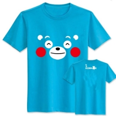 熊本吉祥物短袖圆领T恤 蓝色