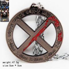 X战警天启标志字母火星挂件银项链（枪色）