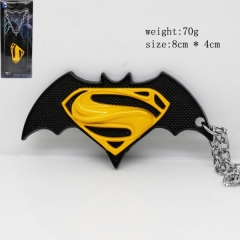 蝙蝠侠大战超人系列标志挂件银项链（黄色）