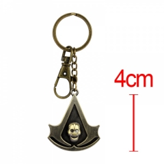 刺客信条4：黑旗Assassins Creed 4:Black Flag海贼标志古铜色钥匙扣挂扣