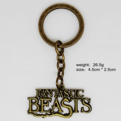 神奇动物在哪里系列英文标志挂件古铜钥匙扣（古铜）