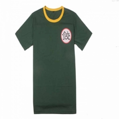 七龙珠饺字标志短袖圆领T恤深绿色M L XL XXL XXXL