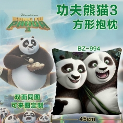 （45X45）BZ994-功夫熊猫3动漫全彩双面抱枕