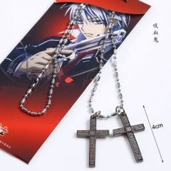 吸血鬼骑士标志双十字架项链