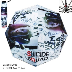 自杀小队系列小丑女英文标志三折遮阳雨伞防紫外线