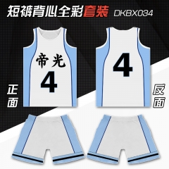 DKBX034-黑子的篮球动漫网眼布短裤背心