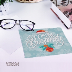 (18X18）YJB124-圣诞 专业洁净眼镜布