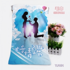 （35X70）YJ101-情人节 浴巾