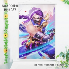 (60X90)BH1087-王者荣耀游戏白色塑料杆挂画