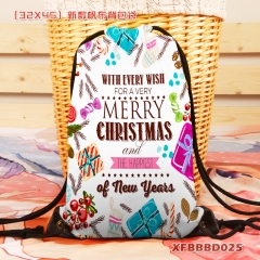 XFBBBD025-圣诞 帆布背包袋