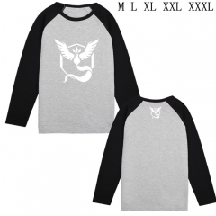 宠物小精灵蓝队标志C款长袖T恤M L XL XXL XXXL