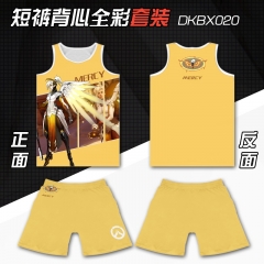 DKBX020-守望先锋天使游戏网眼布短裤背心