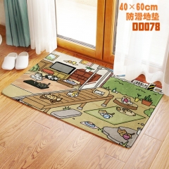 DD078-猫咪后院-动漫-防滑双层地毯地垫
