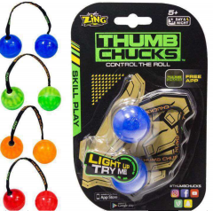 宝乐珠减压手指溜溜球 THUMB CHUCKS四色混装环保硅胶