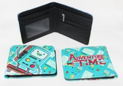 Adventure Time anime wallet 活宝探险PU斜纹二折按扣短款钱包