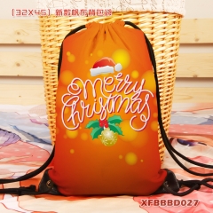 XFBBBD027-圣诞 帆布背包袋