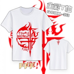 QCDX359-FFF异端审判团 动漫文字全彩T恤.