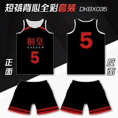 DKBX035-黑子的篮球动漫网眼布短裤背心