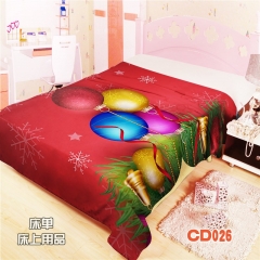 CD026-圣诞 鹿皮绒床单被单