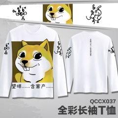 QCCX037-神烦狗动漫全彩长袖T恤