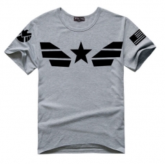 复仇者联盟 超级英雄 美国队长3 制服战衣 同款 纯棉短袖t恤男  5件起订