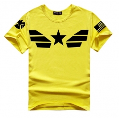 复仇者联盟 超级英雄 美国队长3 制服战衣 同款 纯棉短袖t恤男  5件起订