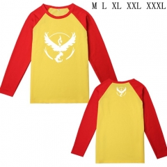 宠物小精灵红队标志A款长袖T恤M L XL XXL XXXL