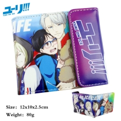 冰上的尤里钱包二折彩图按扣钱包 Yuri on Ice anime wallet1