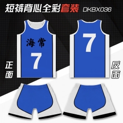 DKBX036-黑子的篮球动漫网眼布短裤背心