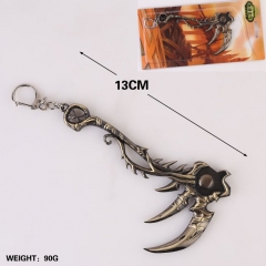 魔兽世界德鲁伊艾露恩之镰古铜色兵器钥匙扣挂件13CM