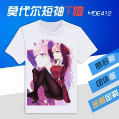 MDE412-DARLING in the FRANXX动漫莫代尔短袖T恤